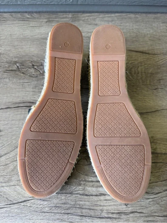 Tory Burch Women’s Catalina 3 Black Canvas Espadrille Slip-On size 9.5 - Picture 6 of 11